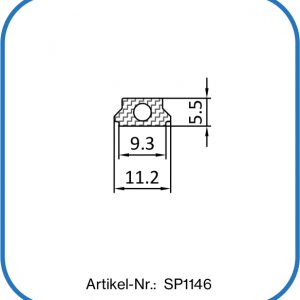 Silikonprofil als Haubendichtung mit Hohlkammer