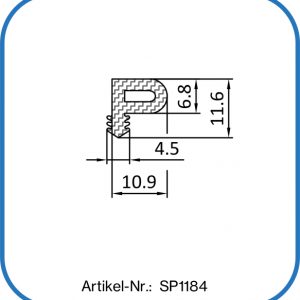 P-Profil aus Silikon für eine Nut, flexible Abdichtung