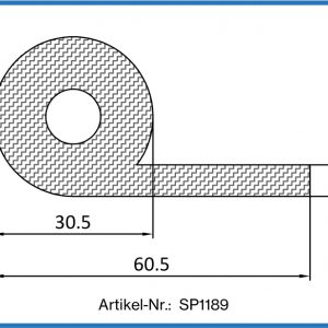 Silikon Fahnenprofil für Schleusen, Schleusentordichtung