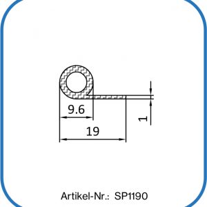 Silikon Fahnenprofil, temperaturbeständig bis +200°C