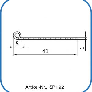 Silikon Fahnenprofil 41x5x1mm