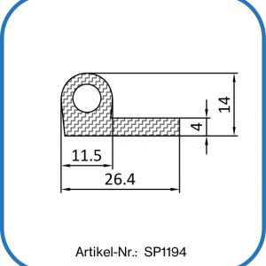 Silikon Fahnenprofil, Notendichtung