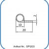 Silikon-Fahnenprofil 20x10x2mm, Gummifahnenprofil, Gummi-Fahne
