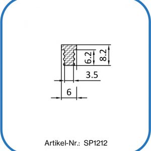 T-Dichtung aus Silikon 8,2x6mm, Steckdichtung, Steckgummi