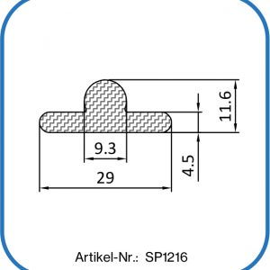 Silikon T-Dichtung 29x11,6mm