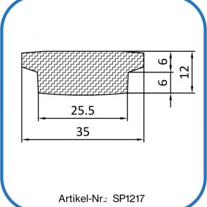 Silikon T-Profil 35x12mm