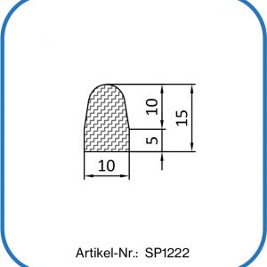Silikon Halbrundprofil 15x10mm, Dichtungsgummi