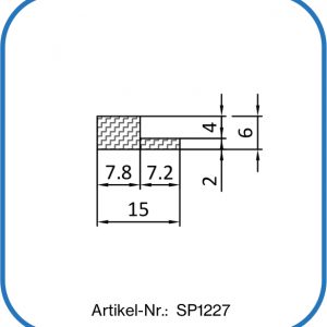 Silikon L-Dichtung, 15x6mm