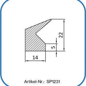 Silikon Lippenprofil 22x14mm