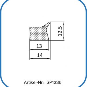 Silikon Nutdichtung mit Lippe 14x12,5mm