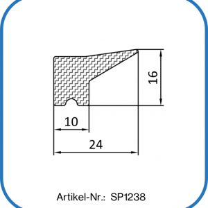 Silikon Steckdichtung mit Lippe 24x16mm