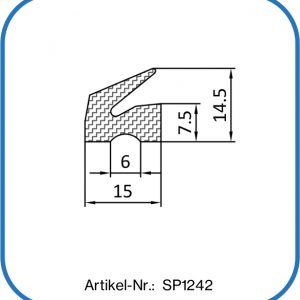Silikon Lippendichtung 15x14,5mm