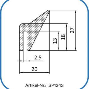 Silikon Aufsteckdichtung mit Lippe 27x20mm