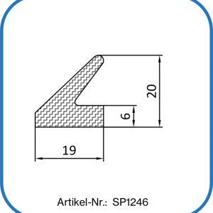 Silikon Lippendichtung 20x19mm