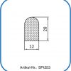 Silikon Halbrunddichtung 20x12mm