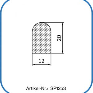 Silikon Halbrunddichtung 20x12mm