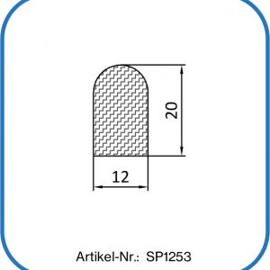 Silikon Halbrunddichtung 20x12mm