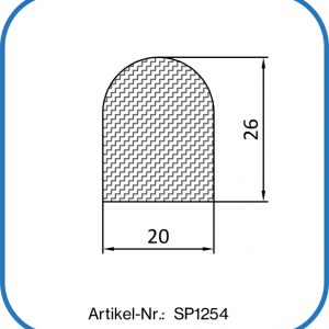 Silikon Halbrunddichtung als Trocknerdichtung 26x20mm