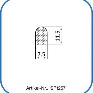 Silikon Halbrundprofil 11,5x7,5mm