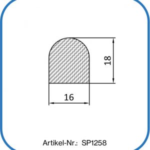 Silikon Halbrundprofil 18x16mm