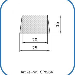 Silikon Trapezdichtung 25x15mm