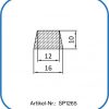 Silikon Trapezdichtung 16x10mm