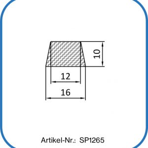 Silikon Trapezdichtung 16x10mm