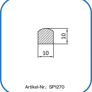 Halbrundprofil aus Silikon 10x10mm