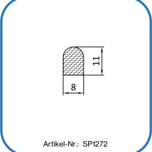 Halbrundprofil 11x8mm aus Silikon