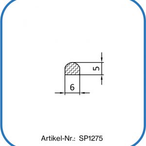 Halbrunddichtung 6x5mm aus Silikon