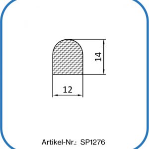 Halbrundprofil 14x12mm aus Silikon