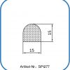 Halbrundprofil 15x15mm aus Silikon