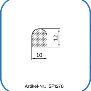 Kammerprofil aus Silikon, schwarz, 60° Shore A