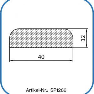 Flachdichtung mit abgerundeten Ecken aus Silikon