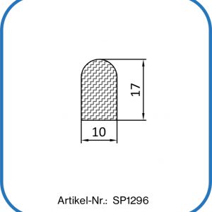 Kabinentürdichtung aus Silikon als Halbrundprofil