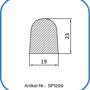 Kabinentürdichtung aus Silikon, schwarz, 50° Shore A