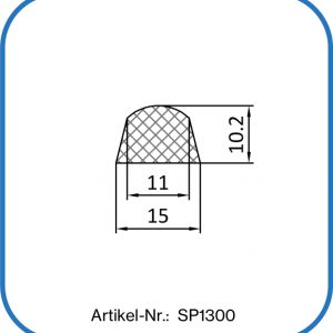Schwalbenschwanzdichtung mit Rundkopf