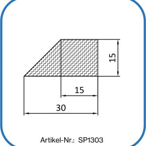 Keildichtung aus Silikon, schwarz