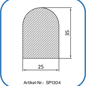 robustes Stoßprofil aus Silikon, 60° Shore A, schwarz