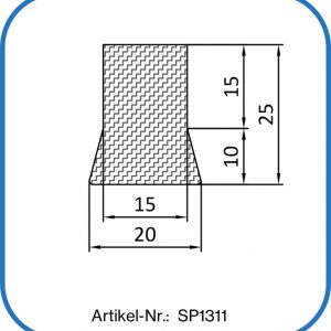 Sonderdichtung mit Schwalbenschwanz aus Silikon