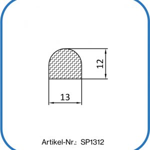Halbrunddichtung aus Silikon, rotbraun, 60° Shore A