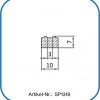 Auflagedichtung aus Silikon mit 2 Halbmonden.
