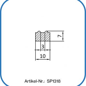Auflagedichtung aus Silikon mit 2 Halbmonden.