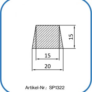 Quaderdichtung aus Silikon. Härte: 60° Shore A, rotbraun, temperaturbeständig bis +250°C