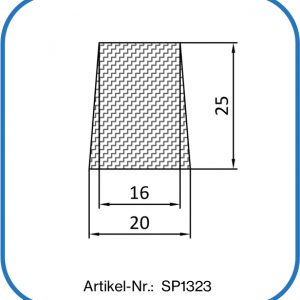 Trapezdichtung aus Silikon. Temperaturbeständig bis +250°C. Einsatzbereich: Abwassertechnik.