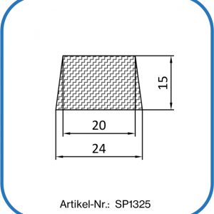 Trapezdichtung aus Silikon. In vielen Farben herstellbar. Profilhärte: 50° Shore A