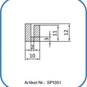 Klemmdichtung aus Silikon, 60° Shore A, unterschiedliche Schenkellängen.