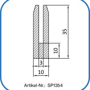 Aufsteckprofil aus Silikon, Schutzdichtung aus Silikon. Temperaturbeständigkeit 200°C.