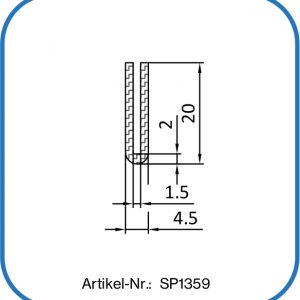Dichtungen Silikon hitzebeständig als U-Dichtung. Für 1,5 mm Kanten. 60° Shore A, schwarz