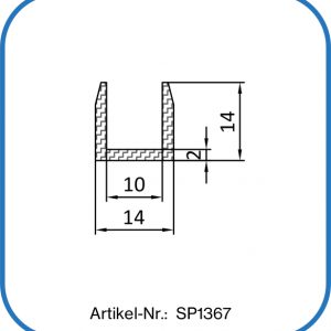 Dichtschnur aus Silikon als U-Form. Temperaturbeständig bis +250°C.